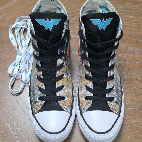 Converse Wonder Woman Limited Edition DC Colab Chuck Taylor high top shoes 7W/5M - Picture 3 of 11